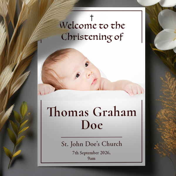 Christening and Baptism Order of Service 12 page A6