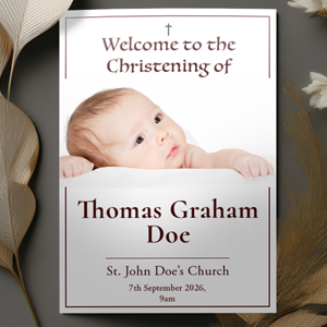 Christening and Baptism Order of Service 4 page A6