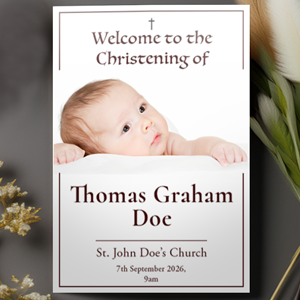 Christening and Baptism Order of Service 6 page A6