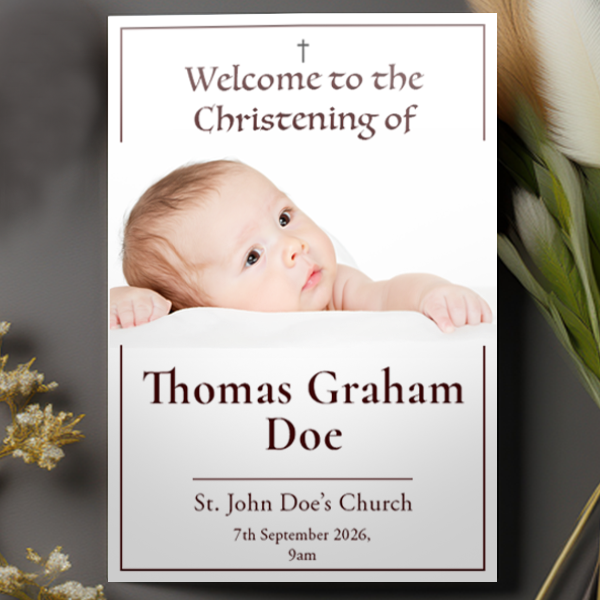 Christening and Baptism Order of Service 6 page A6