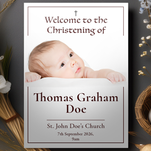 Christening and Baptism Order of Service 8 page A6