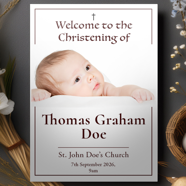 Christening and Baptism Order of Service 8 page A6
