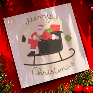 Personalised Economy 148x148 Square Christmas Card