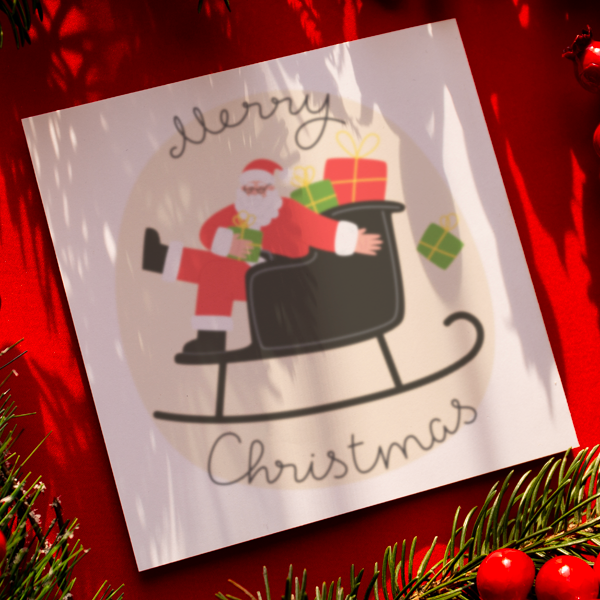 Personalised Economy 148x148 Square Christmas Card