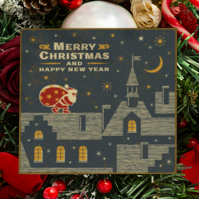 Personalised Premium 148x148 Square Christmas Card
