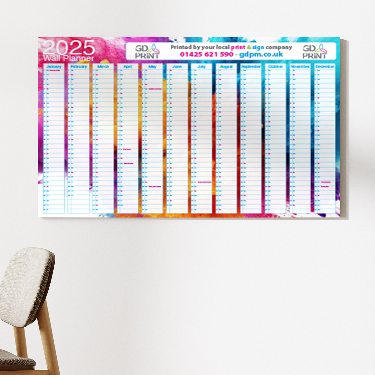 A1 Personalised Wall Planner Calendar