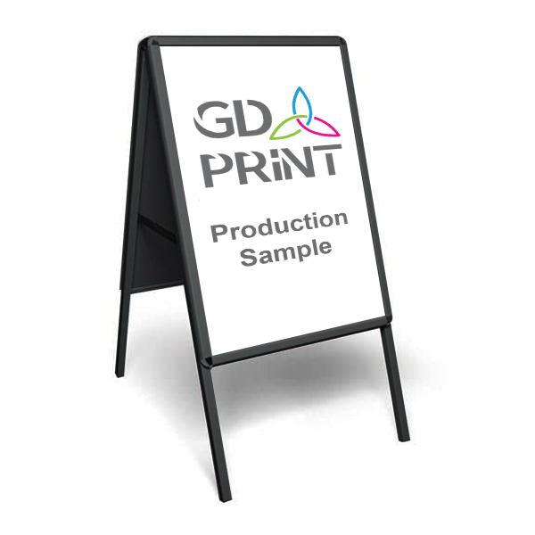 A Frame Black Sign