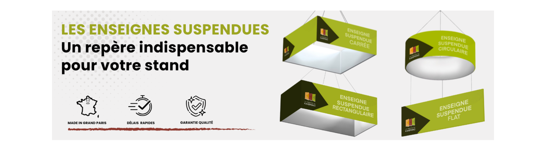 les enseignes suspendues