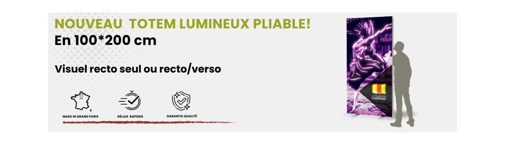 TOTEM LUMINEUX PLIABLE