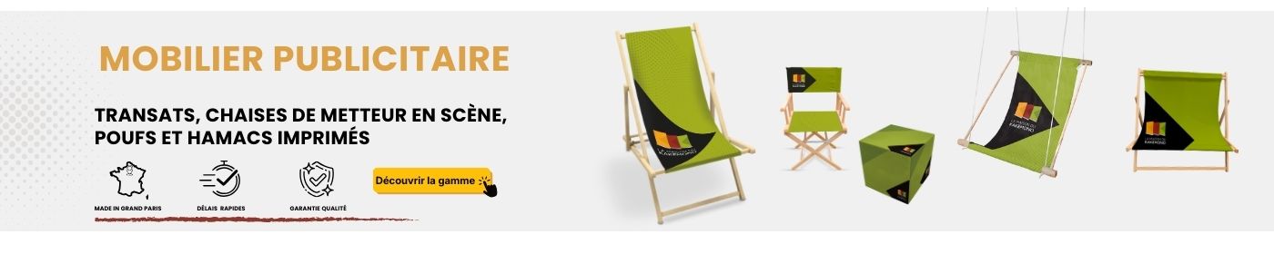 Assises publicitaires personnalisables