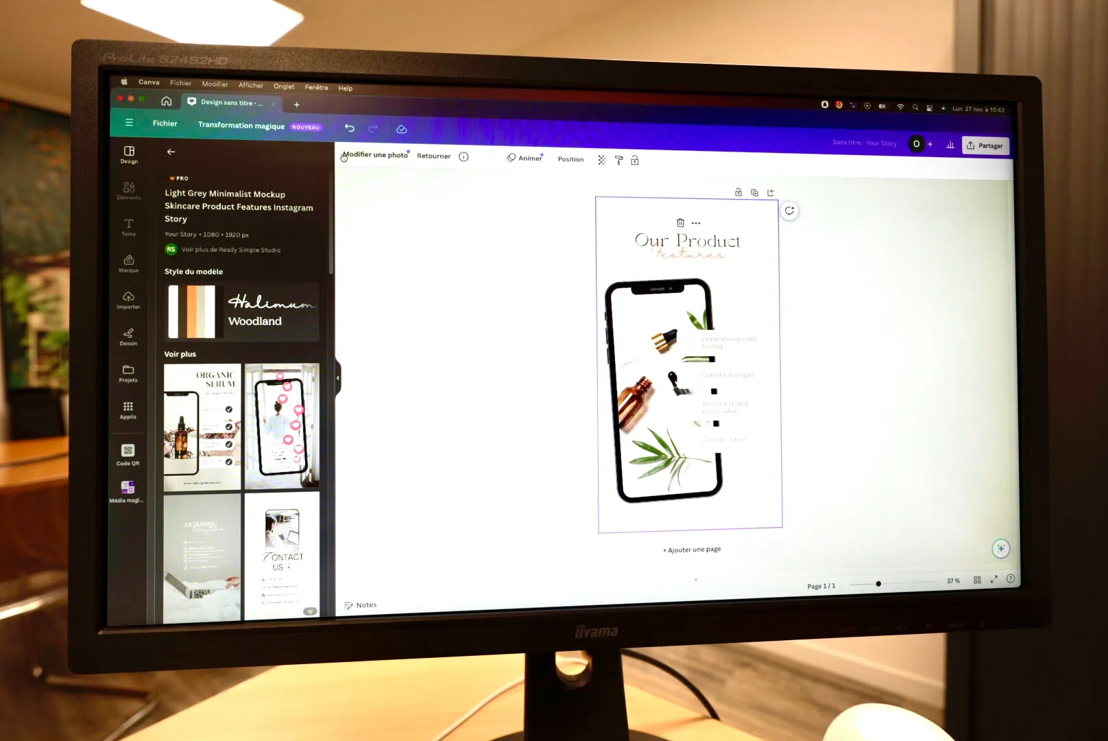 Exemple de création de visuel de roll-up avec Canva