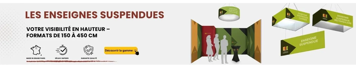 les enseignes suspendues