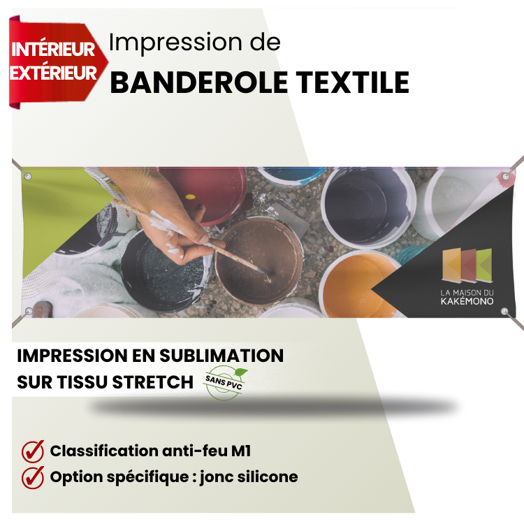 Banderole publicitaire en tissu banderole tissu imprimé sublimation