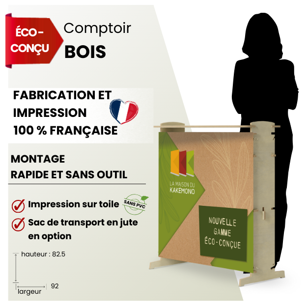 comptoir accueil en bois