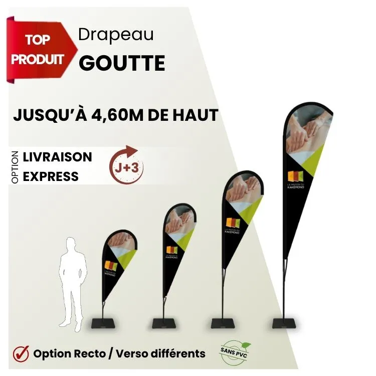 Drapeaux Oriflammes Goutte