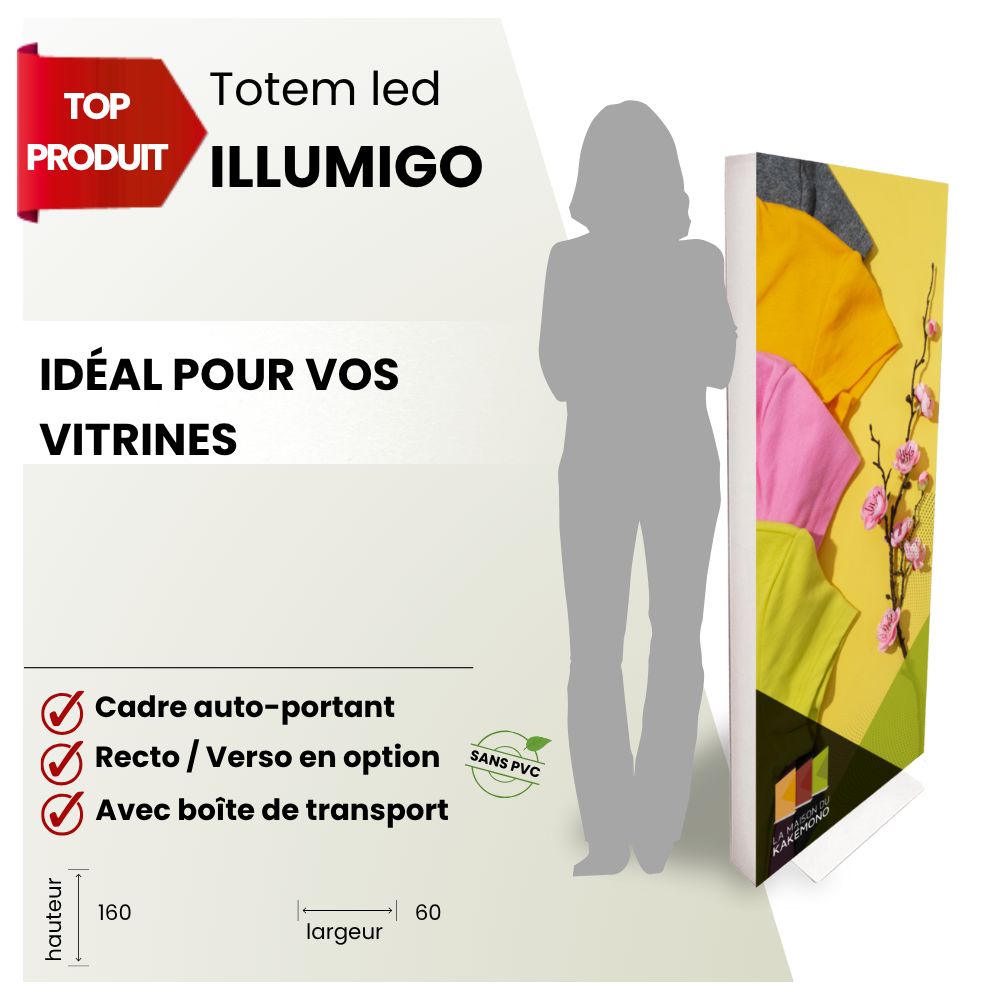 Totem tissu Illumigo - La Maison du Kakémono