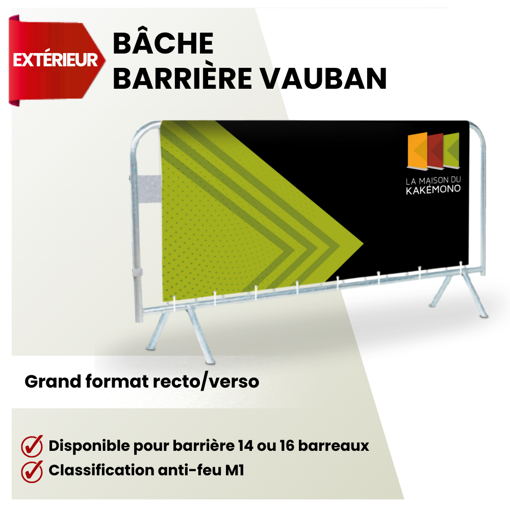bache barriere avec bache
