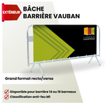 bache barriere avec bache