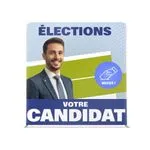 Mur d'image tissu tendu Elections 2