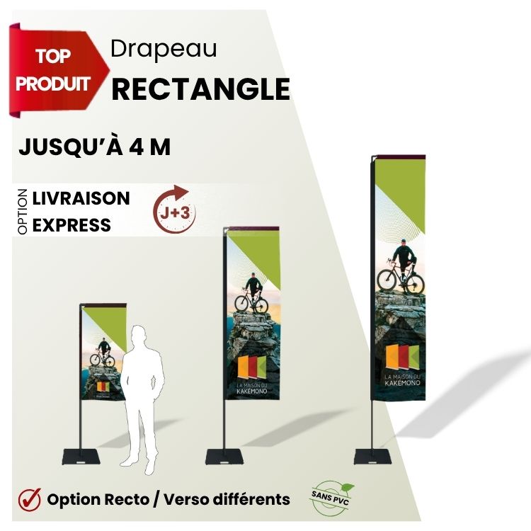 Drapeau Rectangle Drapeau oriflamme Rectangle