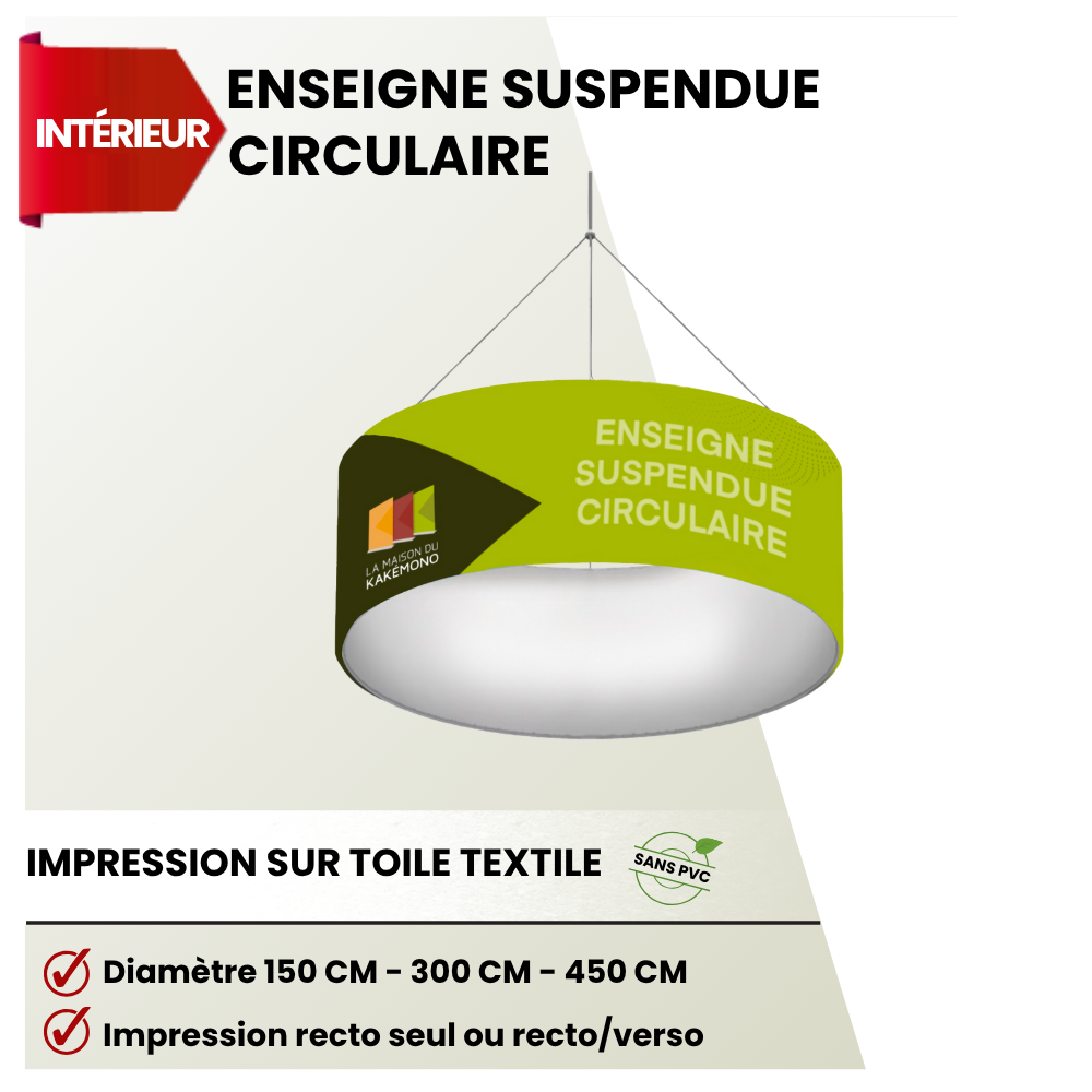 Enseigne suspendue circulaire