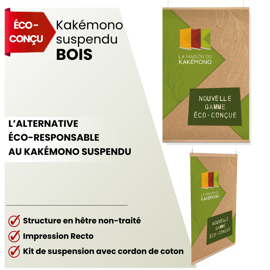 affiche suspendue éco-conçue