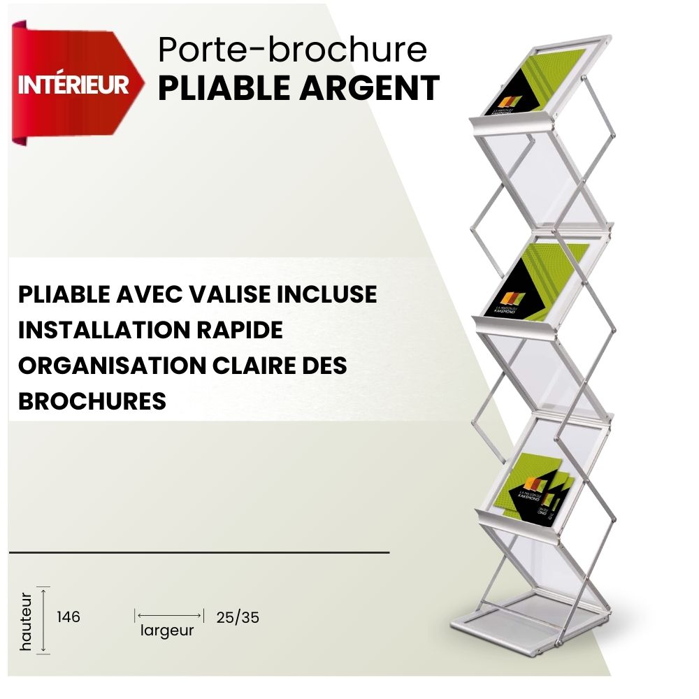 Porte-brochure pliable