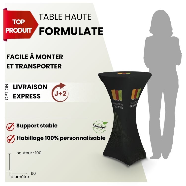 table mange debout publicitaire