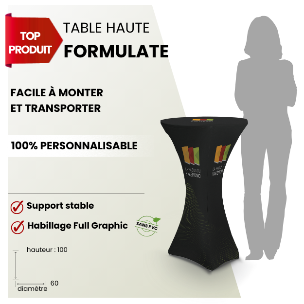 table haute formulate sur mesure