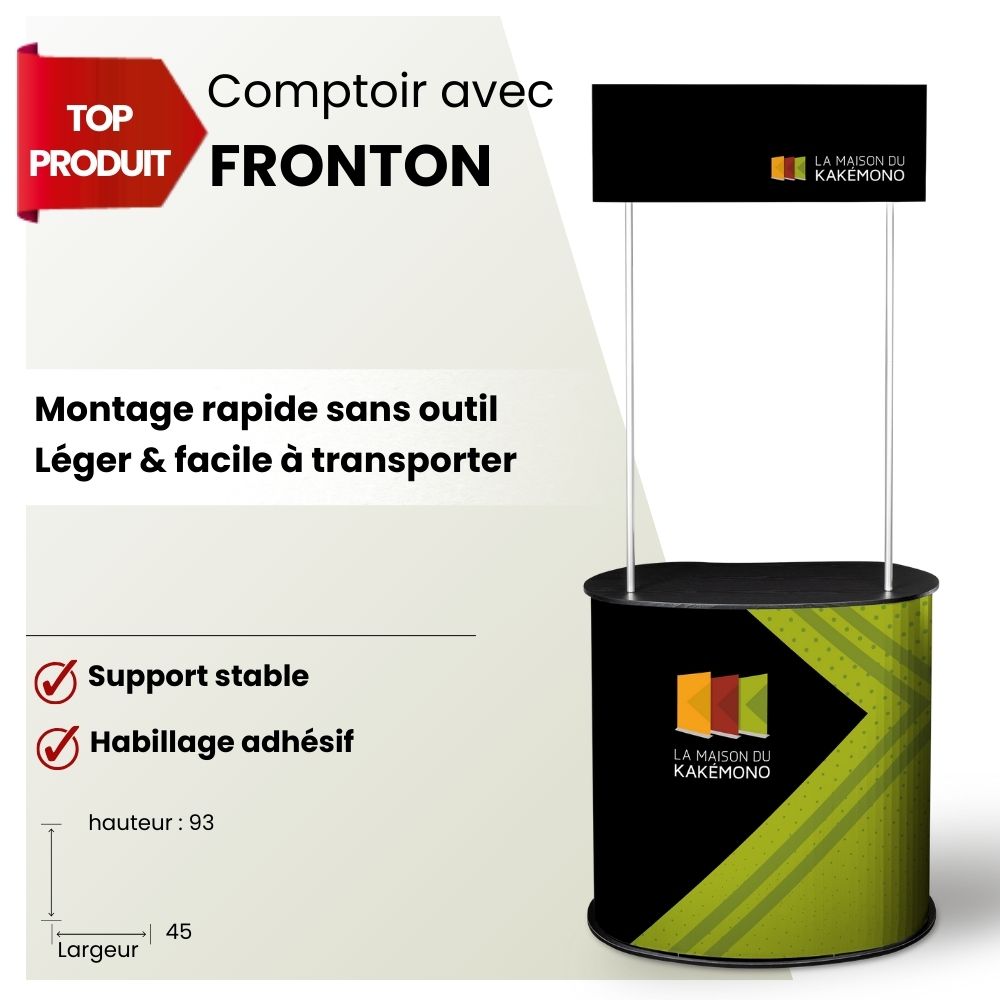 Comptoir Accueil avec Fronton
