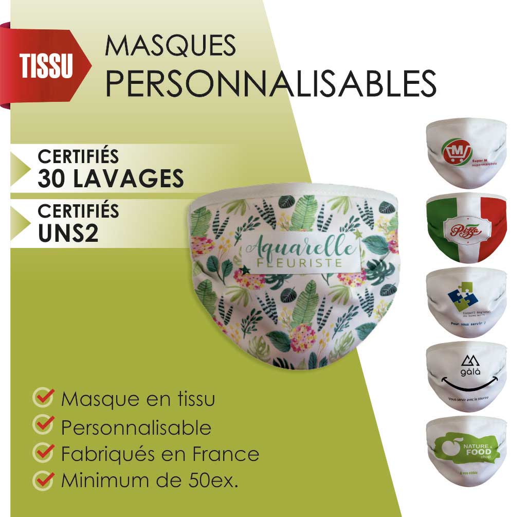 Masque tissu - Personnalisable Masque en tissu personnalisable