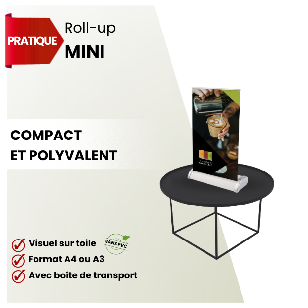 Roll-Up Mini roll-up de table