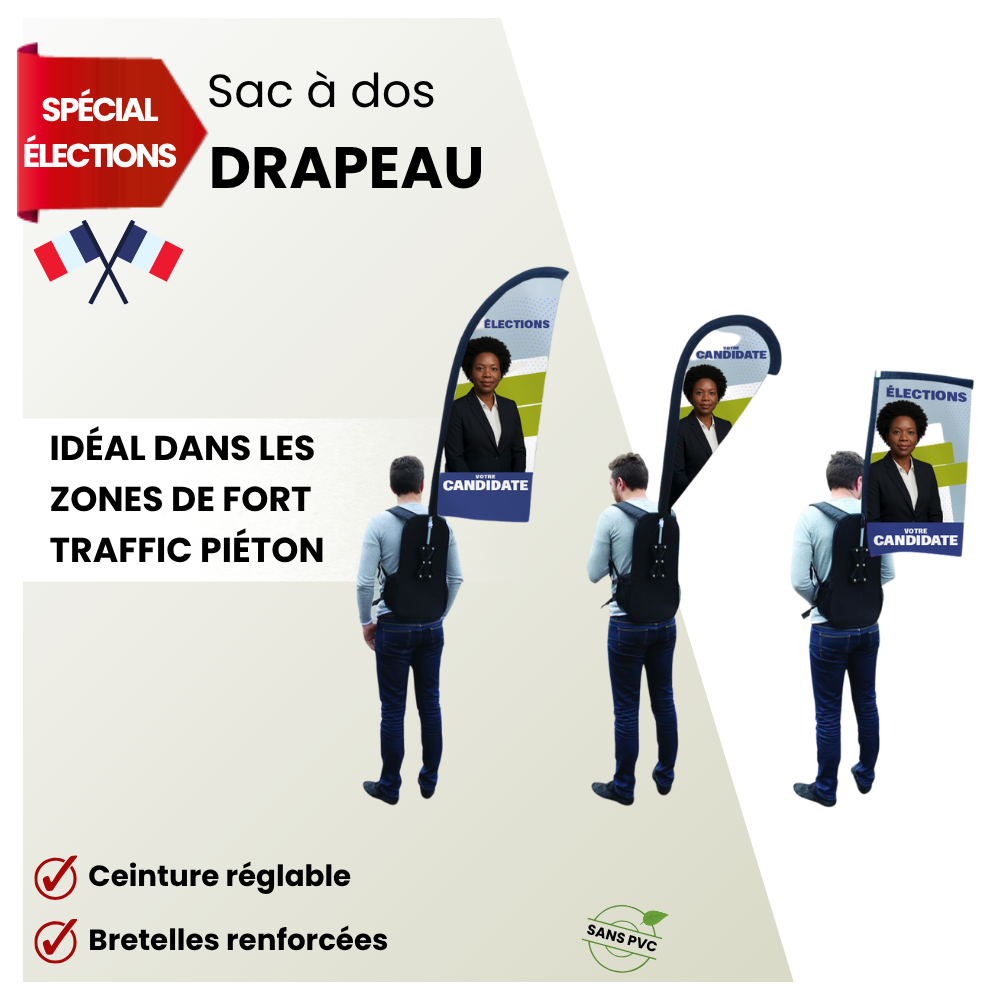 Sac à dos drapeau Elections