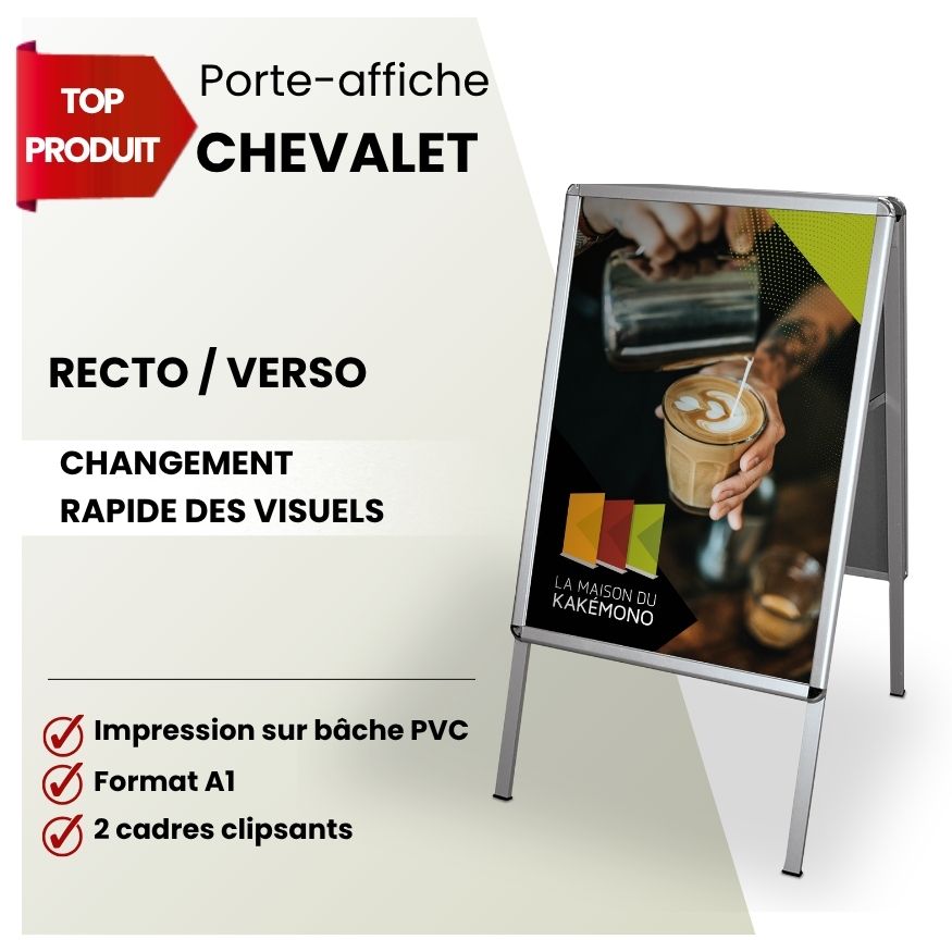 porte affiche chevalet - La Maison du Kakemono