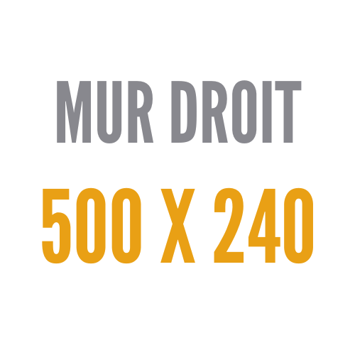 Droit 500 x 240 cm