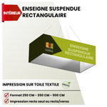 enseigne suspendue rectangulaire