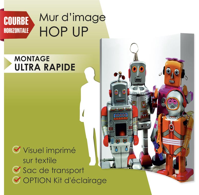 Mur d'images Hop Up Courbe 