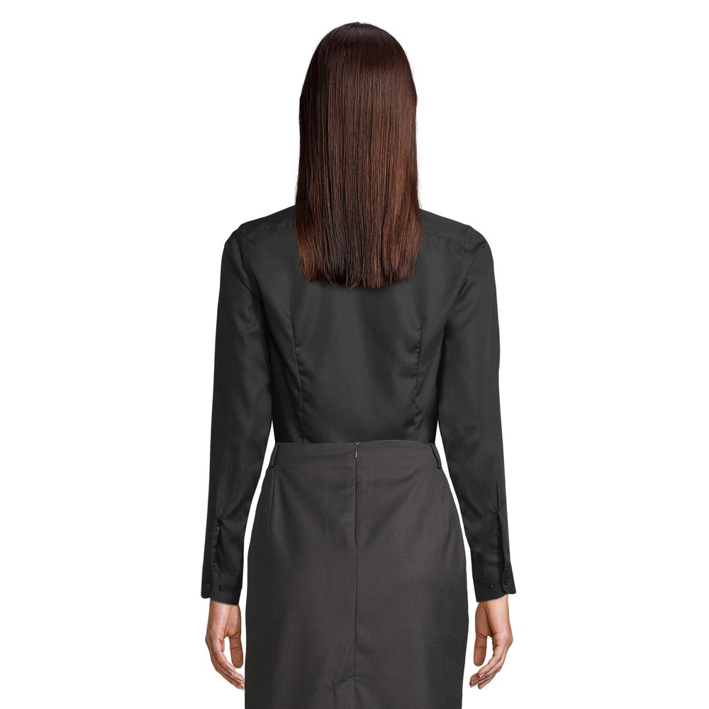 Chemise Blaise femme sans repassage porté - dos
