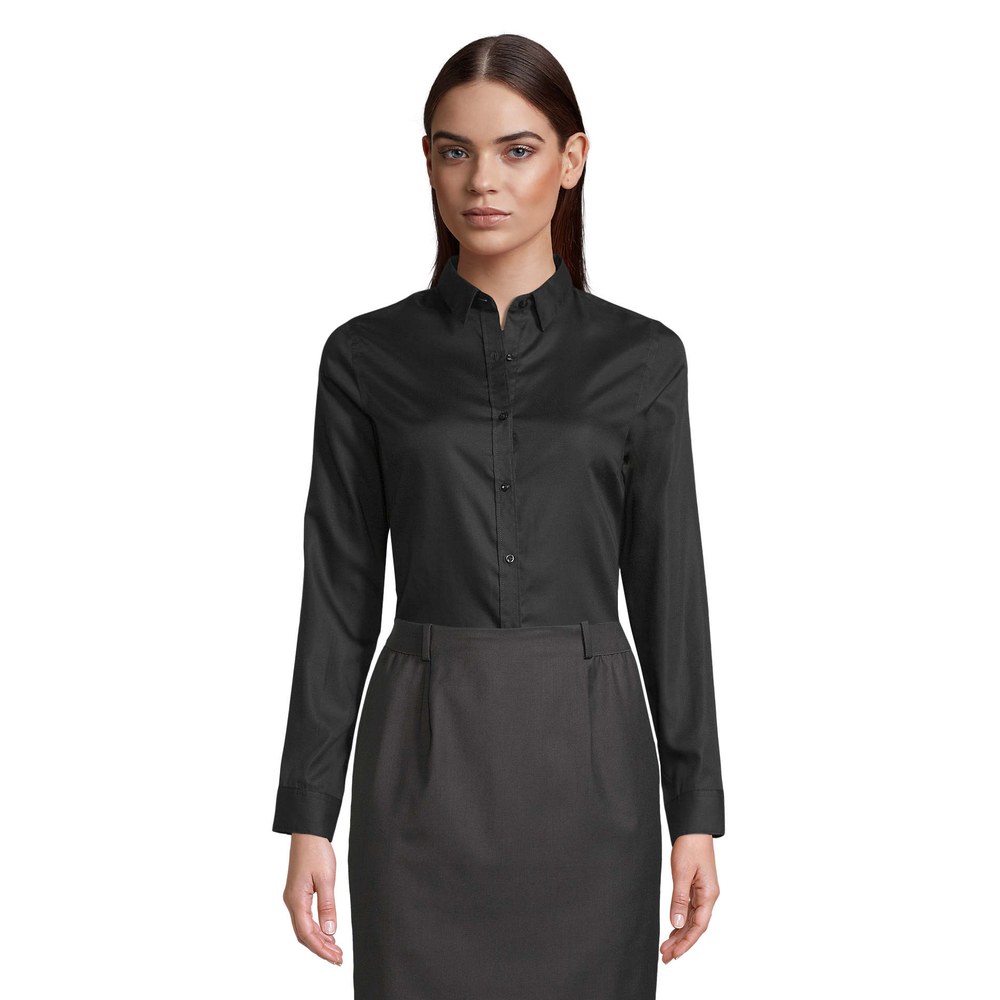 Chemise Blaise femme sans repassage porté