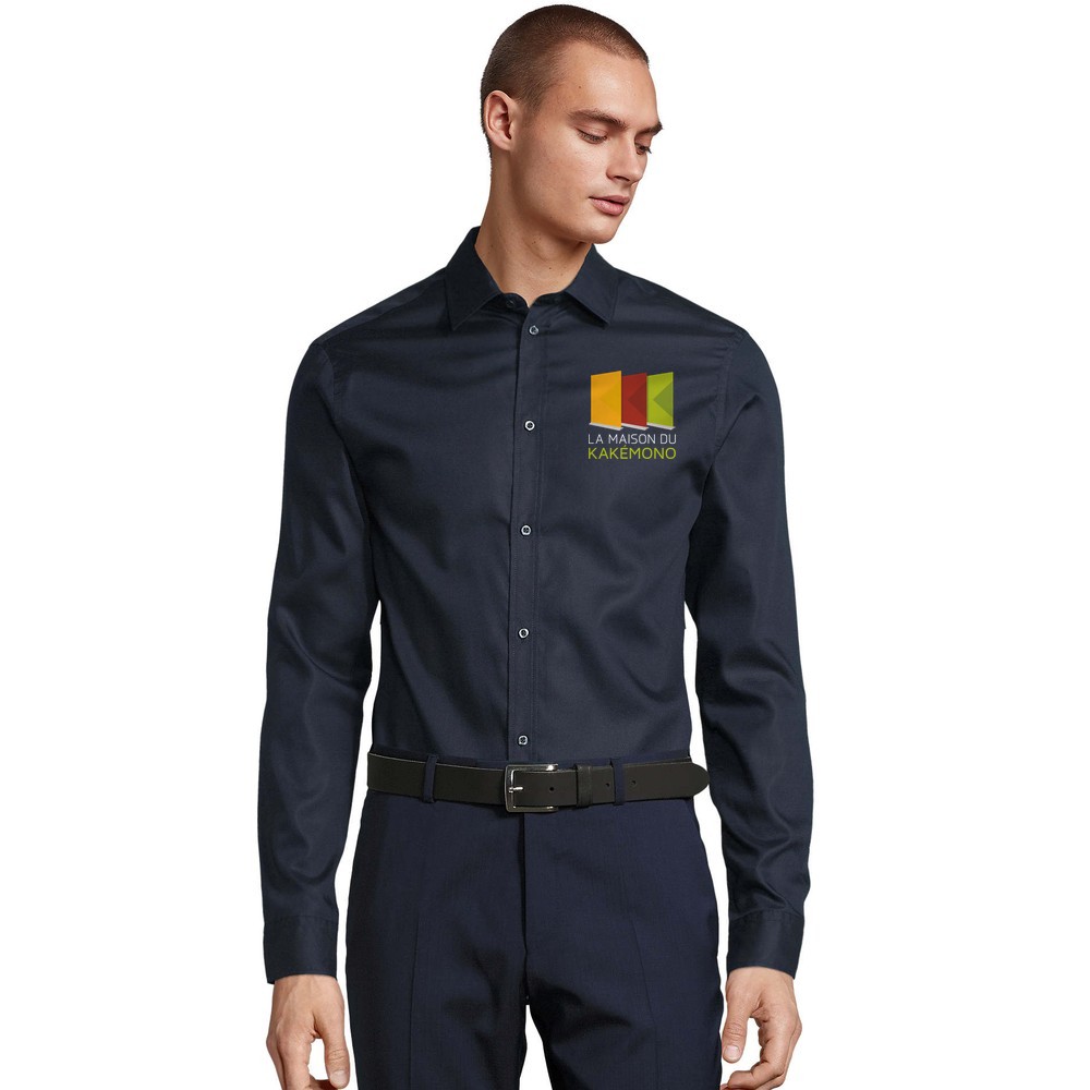Chemise Blaise homme sans repassage personnalisée avec logo