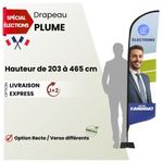 drapeau plume pour elections