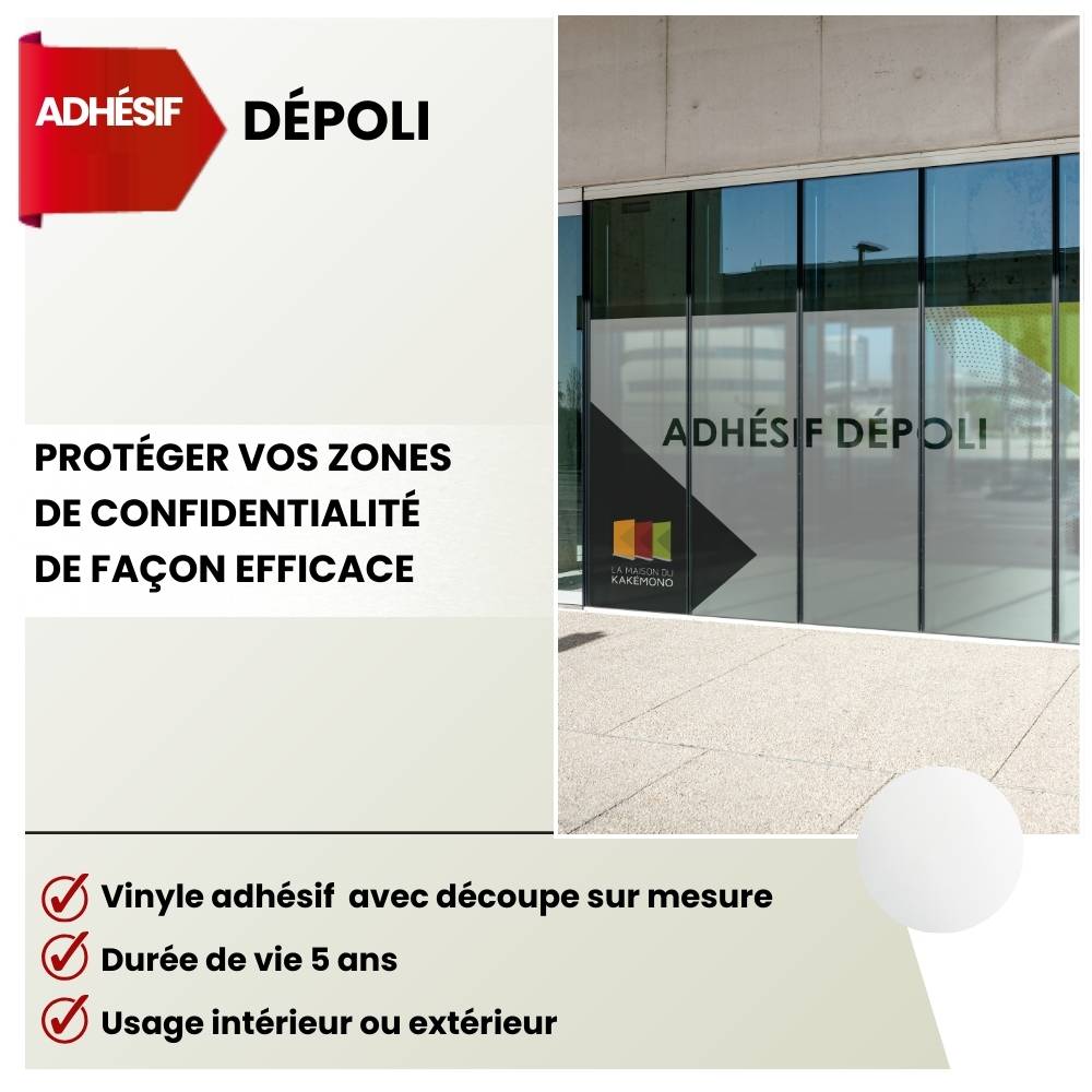 adhésif dépoli sur mersure