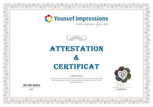 Attestation & certificat