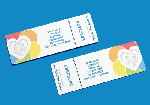 Ticket perforé et numéroté