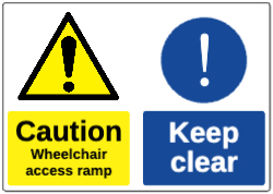 Caution Wheelchair Access