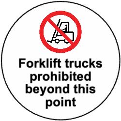 Forklift Prohibited