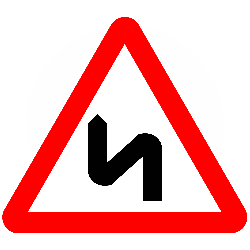 Dangerous double left bend 
