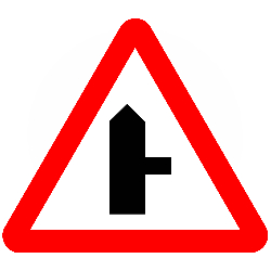 Side Road of less importance on the right ahead