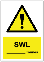 Danger SWL Tonnes