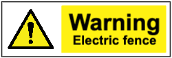 Warning Electric fence